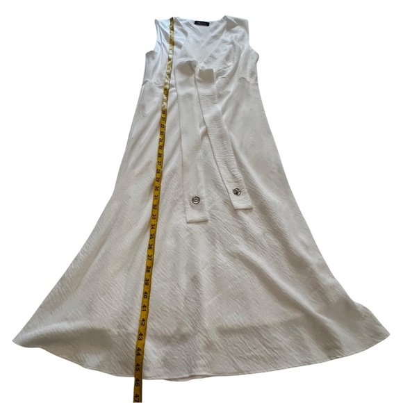Cop Copine Lagenlook Sleeveless Spiona Robe Crepey Dress US Large White - Picture 11 of 15